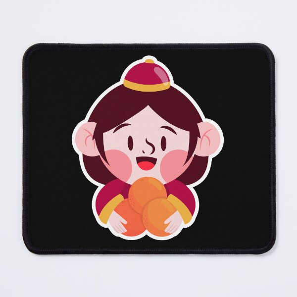 Item preview, Chinese New Year Girl Sticker – Cute Character Holding Oranges for Good Luck designed and sold by FestivityFinds.