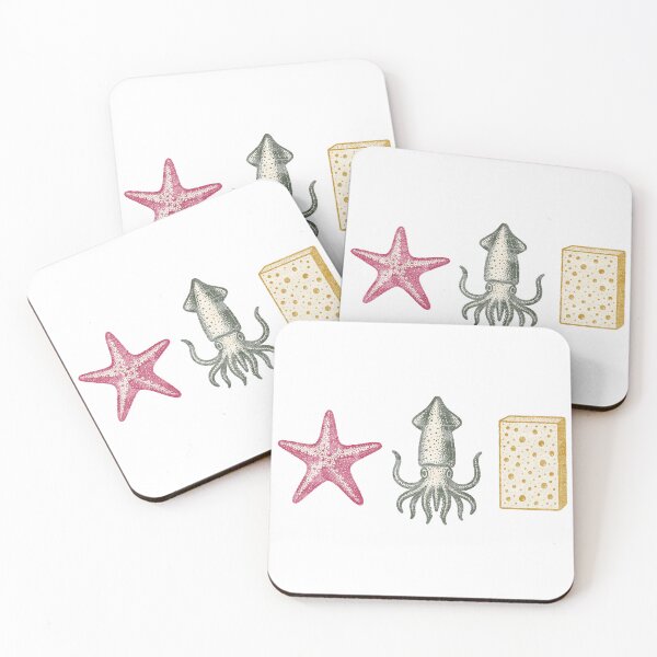 Item preview, Retro Sponge, Starfish & Squid designed and sold by Nacho Average Designs.
