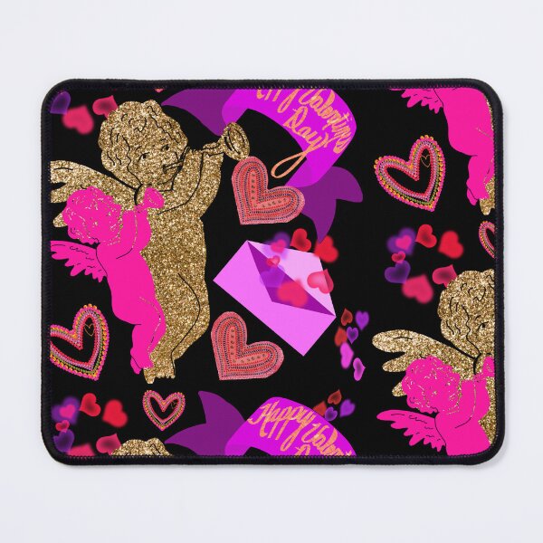 Item preview, Glitter Cupid Angel Hearts Valentine Love Pattern designed and sold by Victoria Rose.