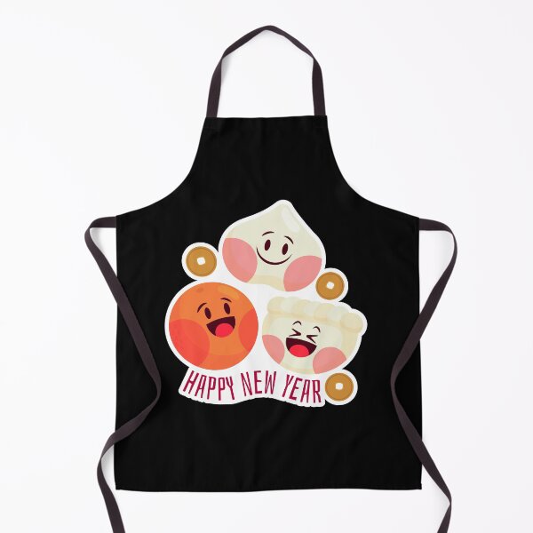 Item preview, Happy New Year Sticker – Cute Dumplings, Orange, and Cake for Chinese New Year designed and sold by FestivityFinds.