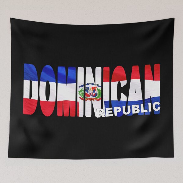 Item preview, DOMINICAN REPUBLIC - Flag Flying in Wind cut to Letters Souvenir Sticker Shirt designed and sold by Adam Gormley.