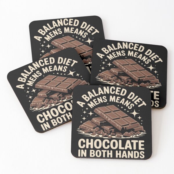 Item preview, A Balanced Diet Means Chocolate In Both Hands Cocoa Lover designed and sold by Libbysharts.