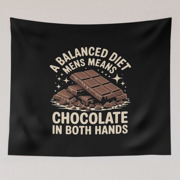 Item preview, A Balanced Diet Means Chocolate In Both Hands Cocoa Lover designed and sold by Libbysharts.