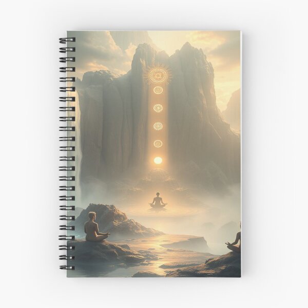 Item preview, Golden Ascent – Meditative Figures and Radiant Chakra Pillar designed and sold by Cristhian Almanza.