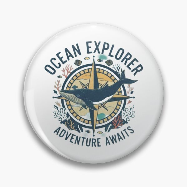 Item preview, Ocean Explorer: The Great Deep ​Adventure Awaits: Blue Whale Compass designed and sold by ZyVoAli.