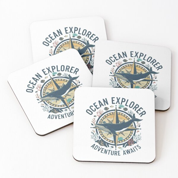 Item preview, Ocean Explorer: The Great Deep ​Adventure Awaits: Blue Whale Compass designed and sold by ZyVoAli.