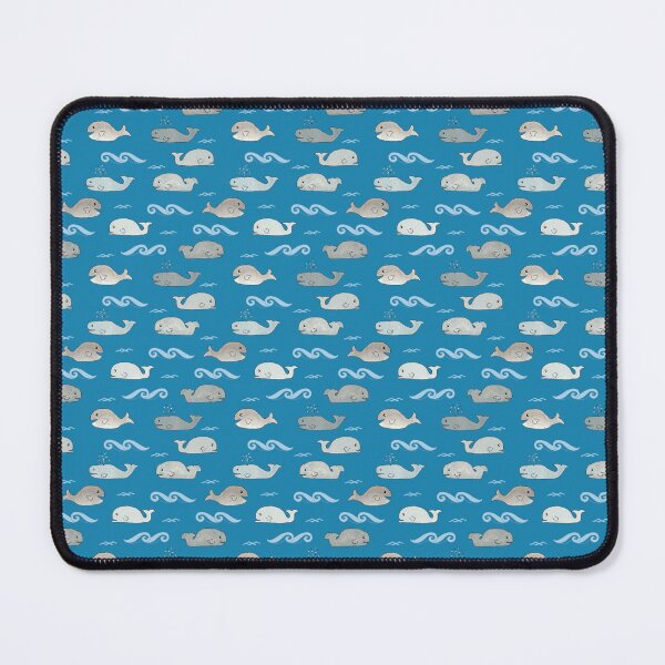 Item preview, Whimsical Whales on Ocean Blue designed and sold by DreamOutLoudArt.