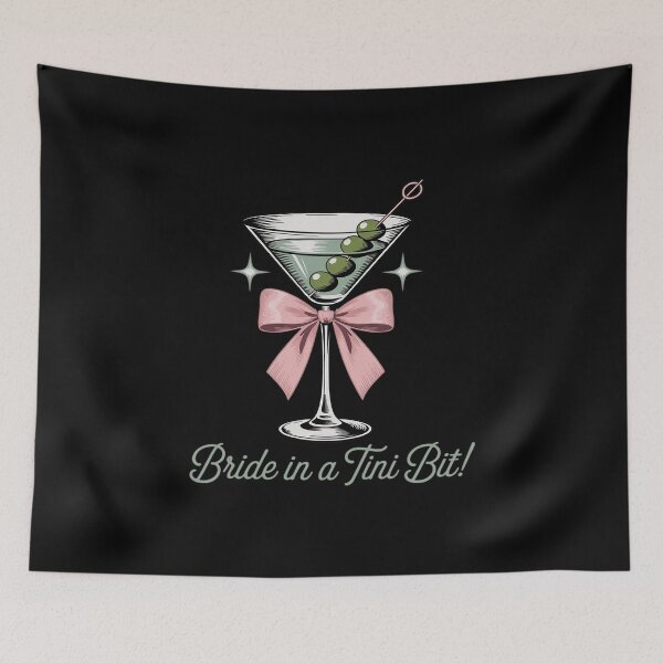 Item preview, A Bride in a Tiny Bit Bride Cocktail Martini Bachelorette designed and sold by Libbysharts.