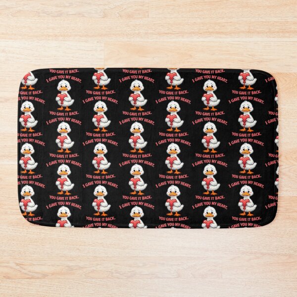 Item preview, I Gave You My Heart Sad Valentine Duck Illustration designed and sold by TeeTimeTreasure.