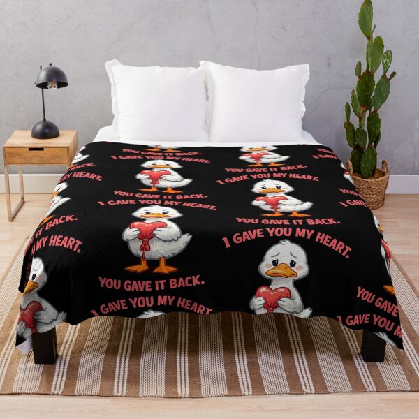 Item preview, I Gave You My Heart Sad Valentine Duck Illustration designed and sold by TeeTimeTreasure.
