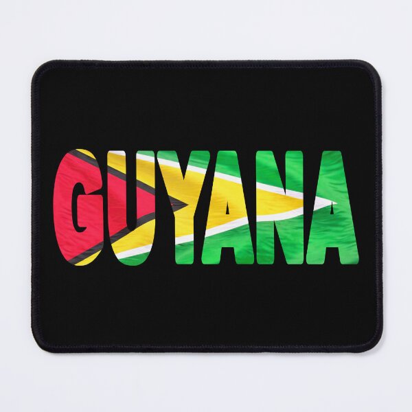 Item preview, GUYANA - Flag Flying in Wind cut to Letters Souvenir Sticker Shirt designed and sold by Adam Gormley.