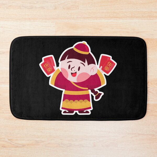 Item preview, Chinese New Year Girl Sticker – Cute Character with Red Envelopes for Good Luck designed and sold by FestivityFinds.