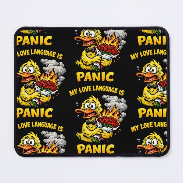 Item preview, My Love Language Is Panic Funny Valentine Duck designed and sold by TeeTimeTreasure.