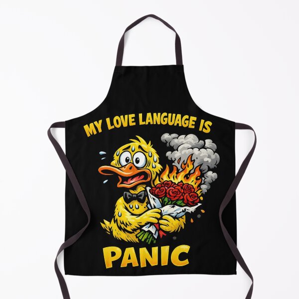Item preview, My Love Language Is Panic Funny Valentine Duck designed and sold by TeeTimeTreasure.