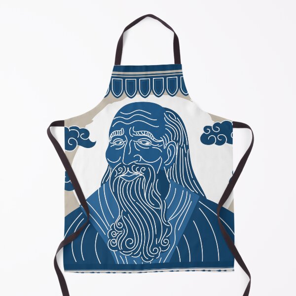 Item preview, laozi chinese philosopher in blue and white porcelain style designed and sold by matintheworld ( delcarmat ).