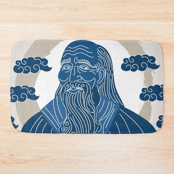 Item preview, laozi chinese philosopher in blue and white porcelain style designed and sold by matintheworld ( delcarmat ).