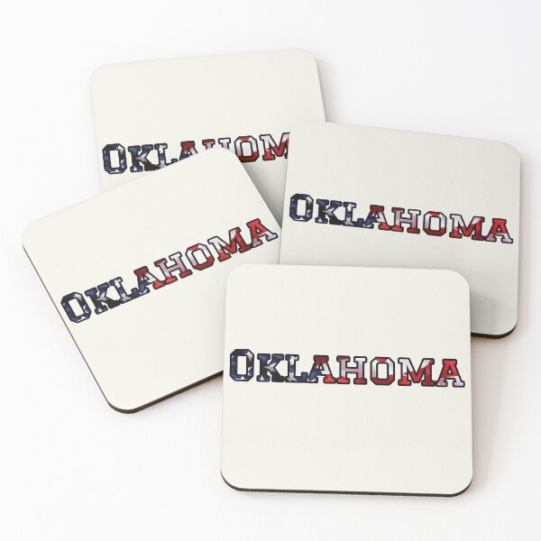 Item preview, Oklahoma USA Flag Typography – Patriotic Stars and Stripes American Pride Design designed and sold by Long Family Gifts.