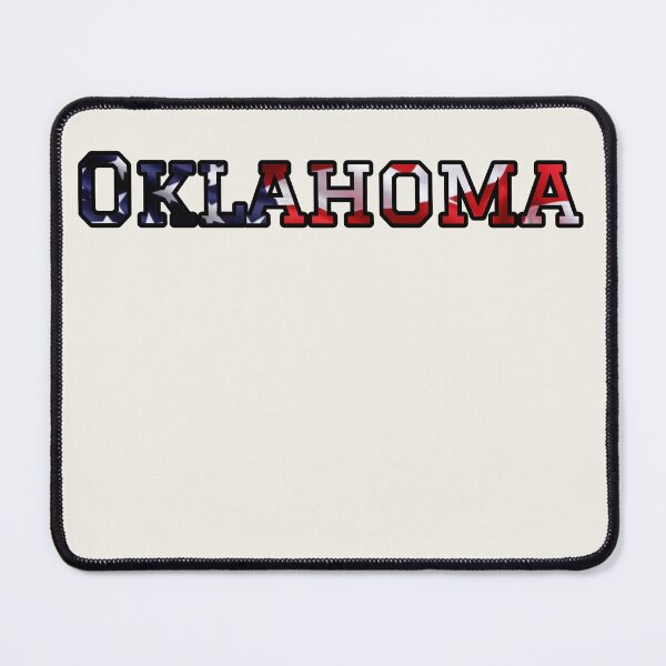 Item preview, Oklahoma USA Flag Typography – Patriotic Stars and Stripes American Pride Design designed and sold by Long Family Gifts.