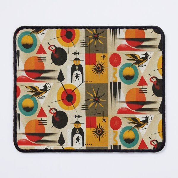 Item preview, Mid-Century Abstract Geometric Native Tribal Art Boho designed and sold by BlueLineLAX.