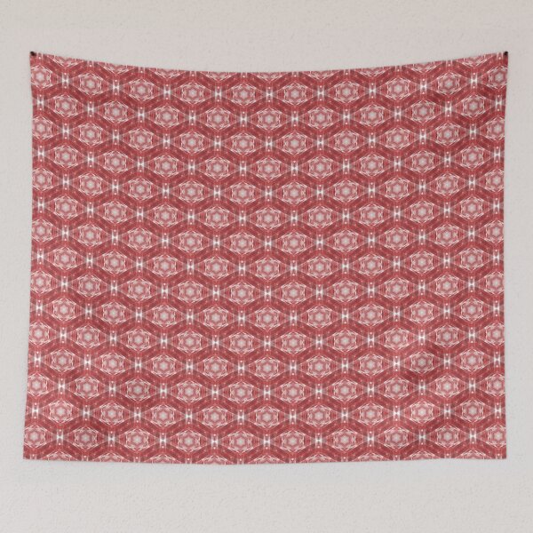 Item preview, Industrial Hexagon Pattern in Red and White designed and sold by Artistestella.