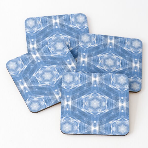 Item preview, Industrial Hexagon Pattern in Blue and White designed and sold by Artistestella.