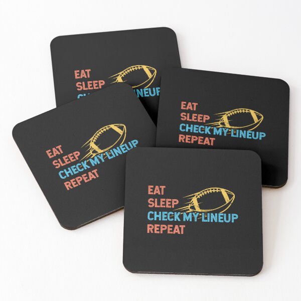 Item preview, Eat Sleep Check My Lineup Repeat Fantasy Football designed and sold by scottsurswab.