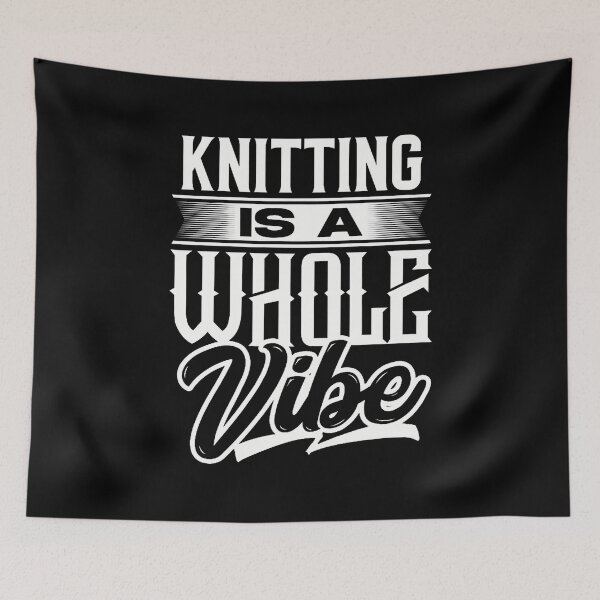 Item preview, Knitting Vibes Quote For Retro Hobby Knitter Vibe Funny Joke designed and sold by scottsurswab.
