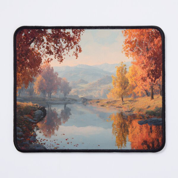 Item preview, Autumn serenity golden lake designed and sold by Newrealis.