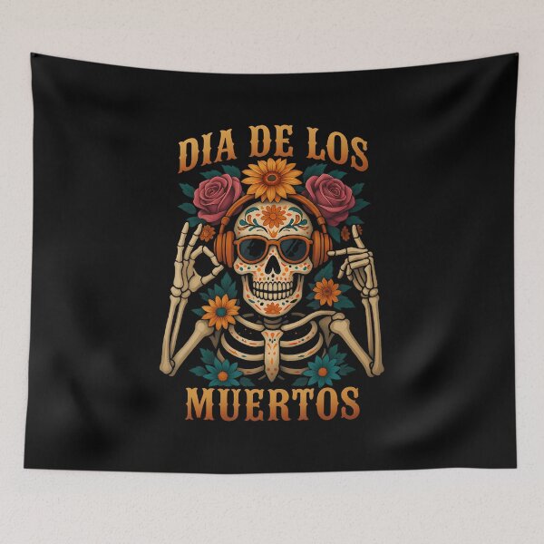 Item preview, Dia De Los Muertos Sugar Skull Six Seven Meme 6 7 Kid designed and sold by scottsurswab.