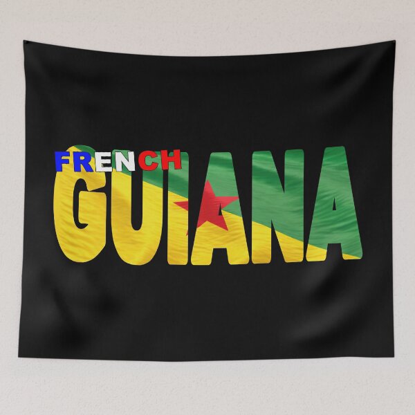 Item preview, FRENCH GUIANA - Flag Flying in Wind cut to Letters Souvenir Sticker Shirt designed and sold by Adam Gormley.