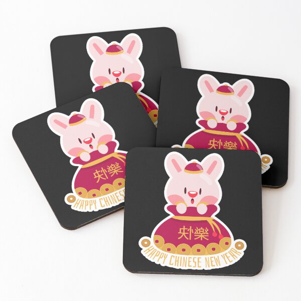 Item preview, Happy Chinese New Year Bunny Sticker – Cute Rabbit Golden Ingot for Prosperity designed and sold by FestivityFinds.
