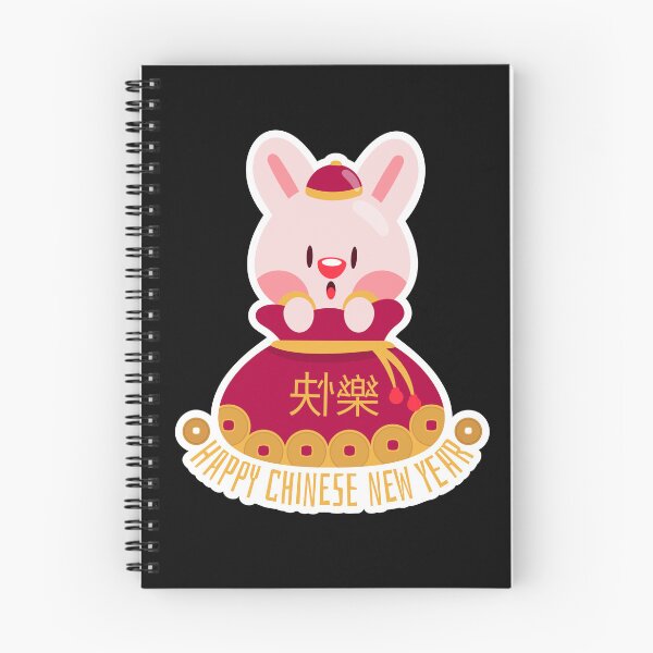 Item preview, Happy Chinese New Year Bunny Sticker – Cute Rabbit Golden Ingot for Prosperity designed and sold by FestivityFinds.