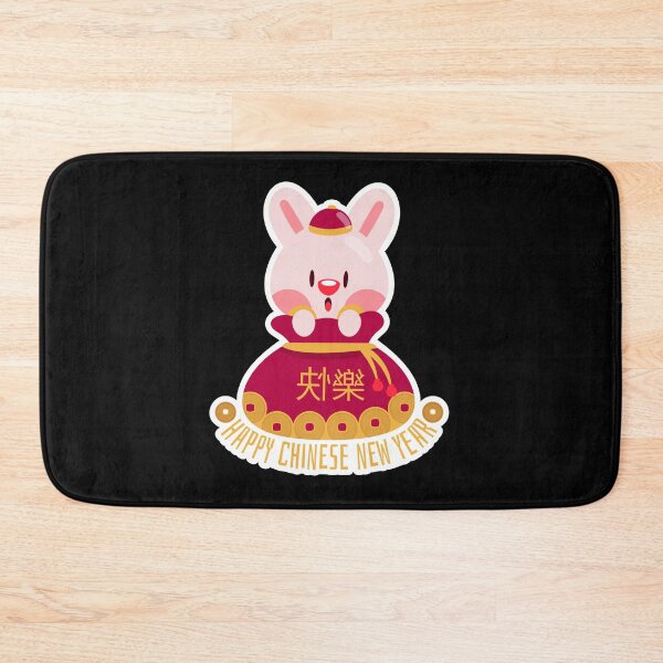 Item preview, Happy Chinese New Year Bunny Sticker – Cute Rabbit Golden Ingot for Prosperity designed and sold by FestivityFinds.
