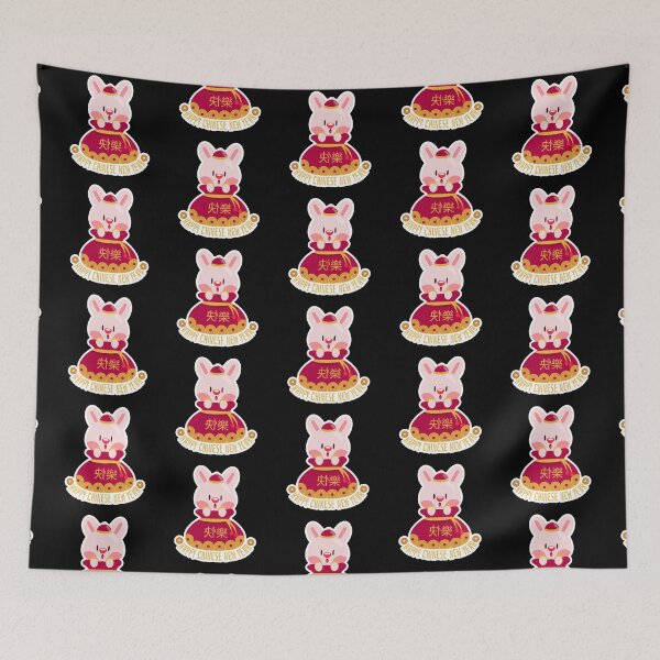 Item preview, Happy Chinese New Year Bunny Sticker – Cute Rabbit Golden Ingot for Prosperity designed and sold by FestivityFinds.