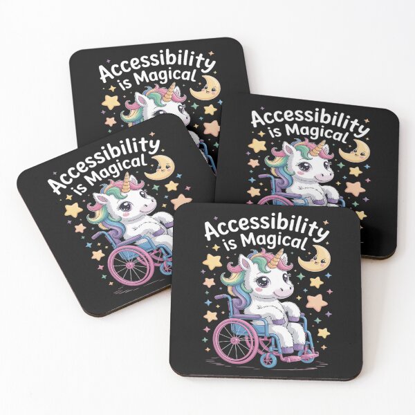 Item preview, Accessibility Is Magical Cute Unicorn Wheelchair Disabilit designed and sold by Tatianamiobi.
