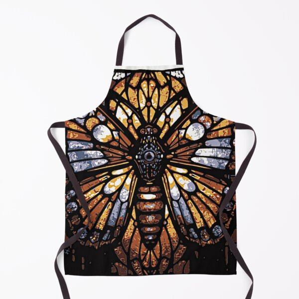 Item preview, Stained Glass Robo‑Moth – Cybernetic Fantasy Window Art designed and sold by LuxuryApparels.