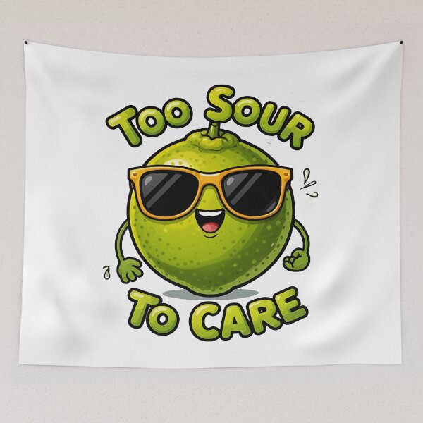 Item preview, Funny calamansi illustration Too Sour To Care designed and sold by Uglyandcute.