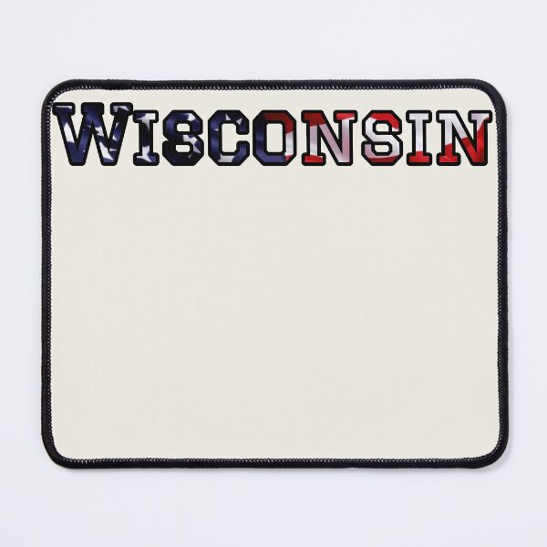 Item preview, Wisconsin USA Flag Typography – Patriotic Stars and Stripes American Pride Design designed and sold by Long Family Gifts.