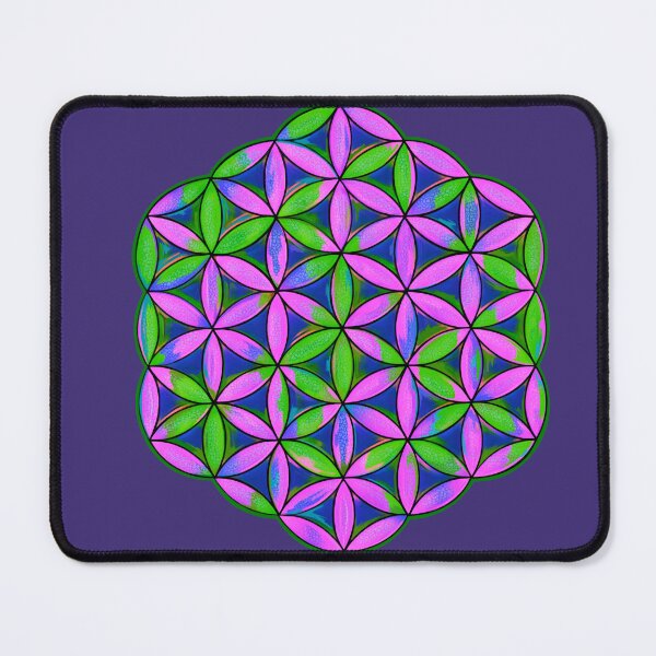 Item preview, Flower of Life Green and Purple designed and sold by shantilovesart.