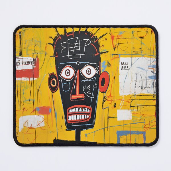 Item preview, Neo-Expressionist Chaos – Abstract Portrait on Yellow designed and sold by SouthPrint.