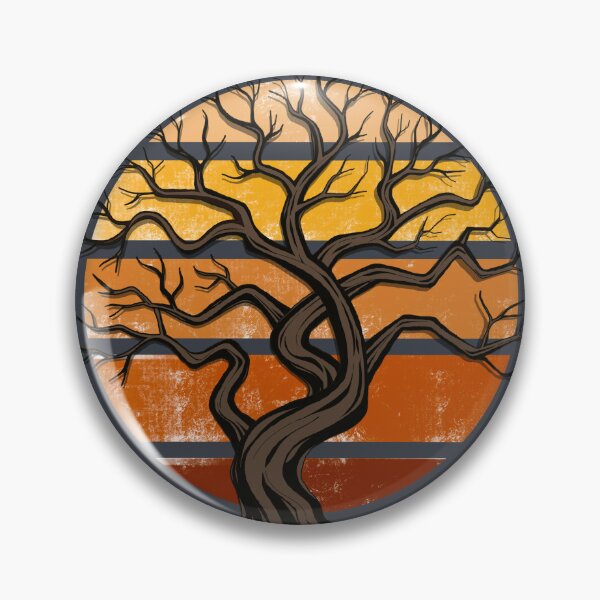 Item preview, Dramatic Tree Silhouette Under a Golden Retro Sunset designed and sold by inznap.
