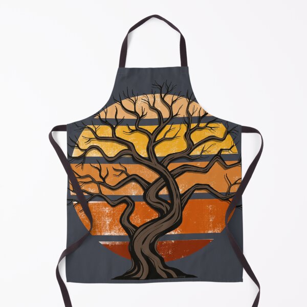Item preview, Dramatic Tree Silhouette Under a Golden Retro Sunset designed and sold by inznap.