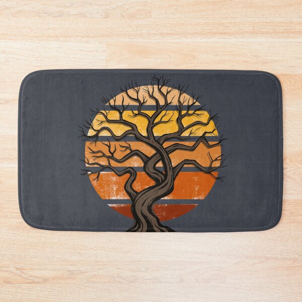 Item preview, Dramatic Tree Silhouette Under a Golden Retro Sunset designed and sold by inznap.