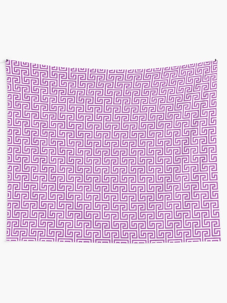 Alternate view of Geometric Pattern: Key Bridge Interlock Negative: Purple Tapestry