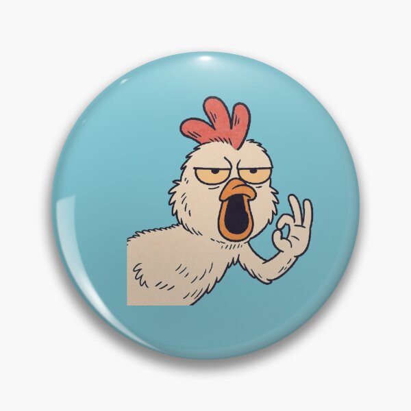 Item preview, Sarcastic Chicken OK Gesture – Funny Cartoon Illustration designed and sold by Regal-Elegances.