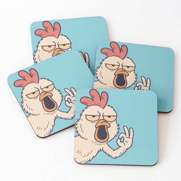Item preview, Sarcastic Chicken OK Gesture – Funny Cartoon Illustration designed and sold by Regal-Elegances.