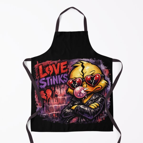 Item preview, Love Stinks Edgy Graffiti Duck Anti Valentine Design designed and sold by TeeTimeTreasure.