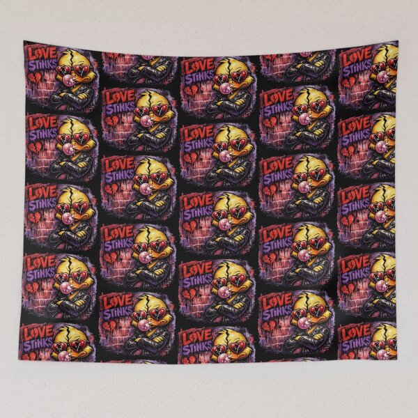 Item preview, Love Stinks Edgy Graffiti Duck Anti Valentine Design designed and sold by TeeTimeTreasure.