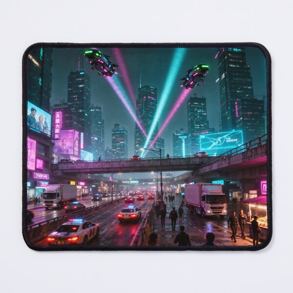 Item preview, Night City Street Scene Cyber Punk designed and sold by aykiradesigns.