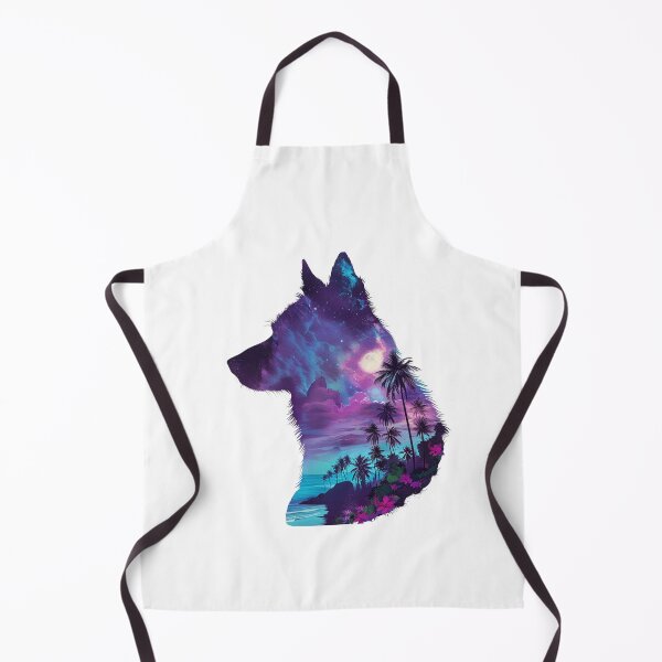 Item preview, Moonlit Tropical Dog Silhouette designed and sold by luckyilio.